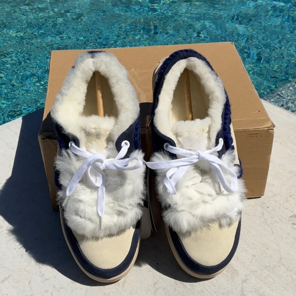 MOU - Eskimo Low Top Sneaker in Abyss & Vanilla Mix New In Box Size 40 - Picture 5 of 15